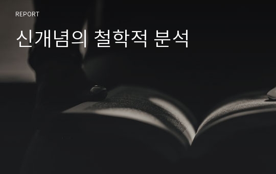 신개념의 철학적 분석