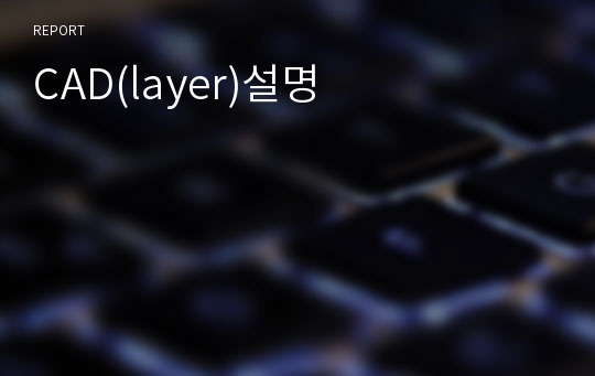 CAD(layer)설명