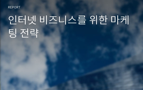 인터넷 비즈니스를 위한 마케팅 전략