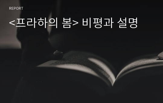 &lt;프라하의 봄&gt; 비평과 설명