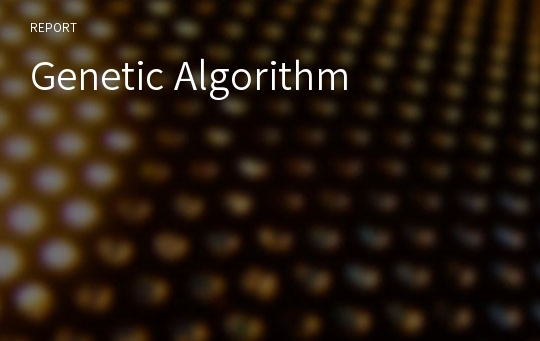 Genetic Algorithm