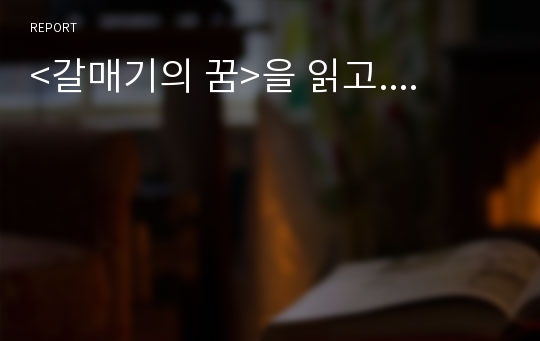 &lt;갈매기의 꿈&gt;을 읽고....