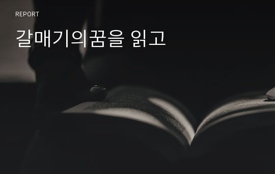 갈매기의꿈을 읽고