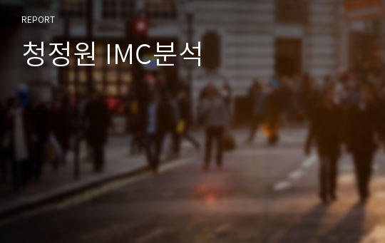 청정원 IMC분석