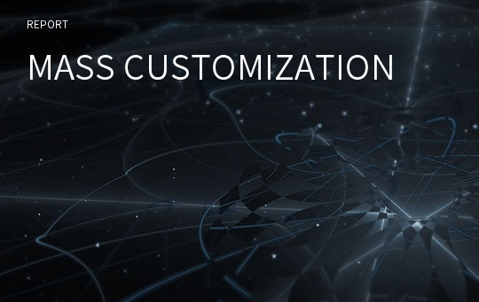 MASS CUSTOMIZATION