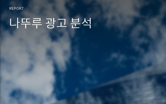 나뚜루 광고 분석