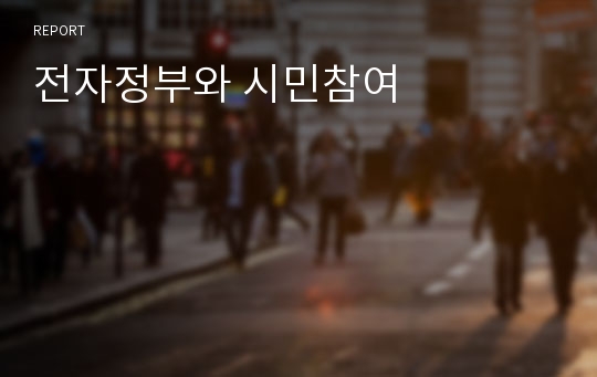 전자정부와 시민참여