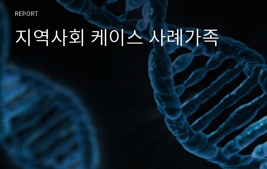 지역사회 케이스 사례가족