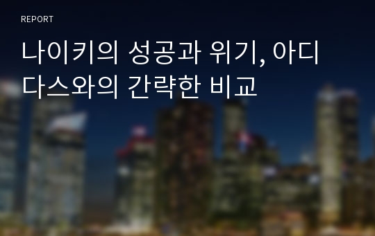 나이키의 성공과 위기, 아디다스와의 간략한 비교