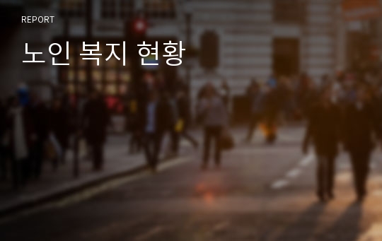 노인 복지 현황