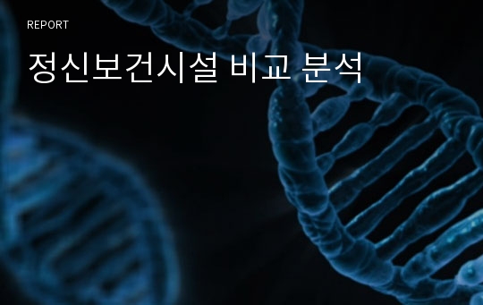 정신보건시설 비교 분석