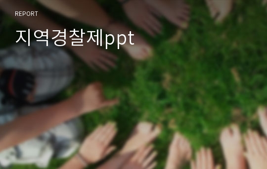 지역경찰제ppt