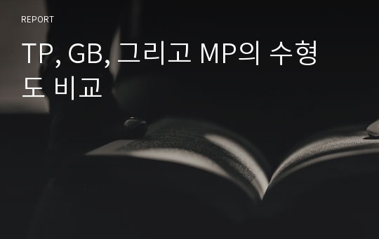 TP, GB, 그리고 MP의 수형도 비교