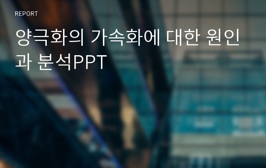 양극화의 가속화에 대한 원인과 분석PPT