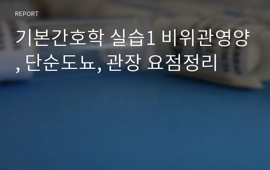 기본간호학 실습1 비위관영양, 단순도뇨, 관장 요점정리