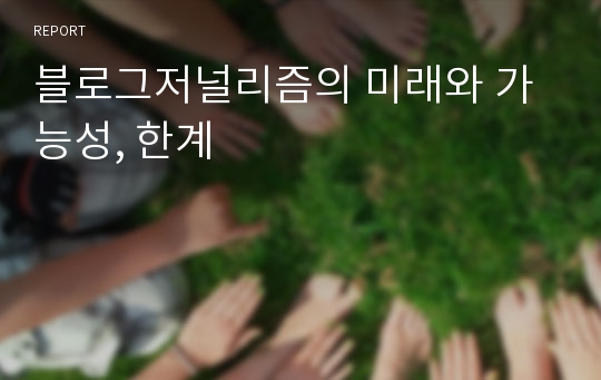 블로그저널리즘의 미래와 가능성, 한계