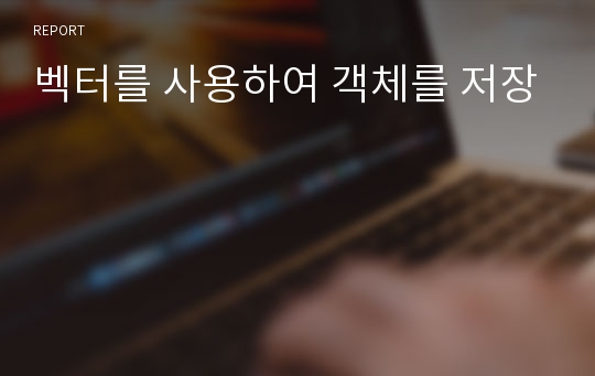 벡터를 사용하여 객체를 저장