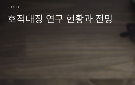 호적대장 연구 현황과 전망