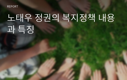 노태우 정권의 복지정책 내용과 특징