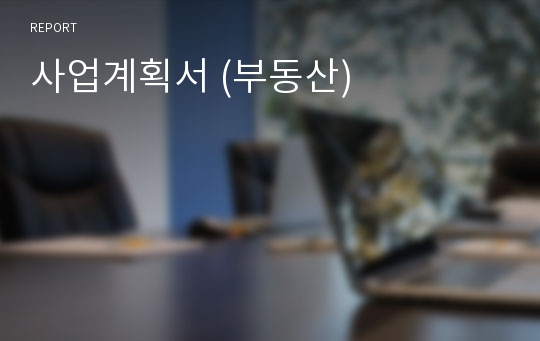 사업계획서 (부동산)