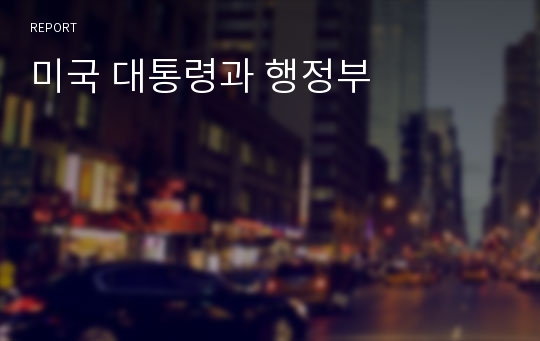 미국 대통령과 행정부