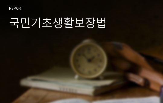 국민기초생활보장법