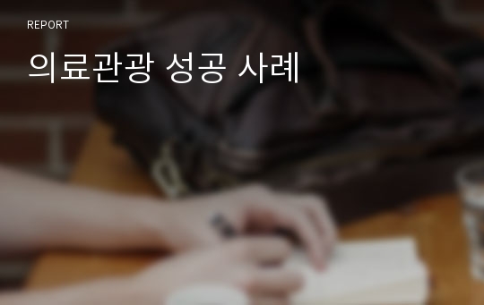 의료관광 성공 사례