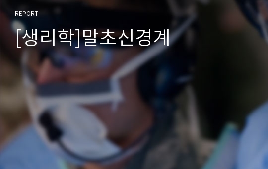 [생리학]말초신경계