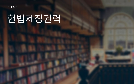 헌법제정권력