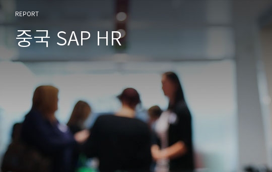 중국 SAP HR