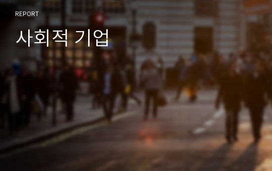 사회적 기업