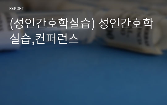 (성인간호학실습) 성인간호학실습,컨퍼런스