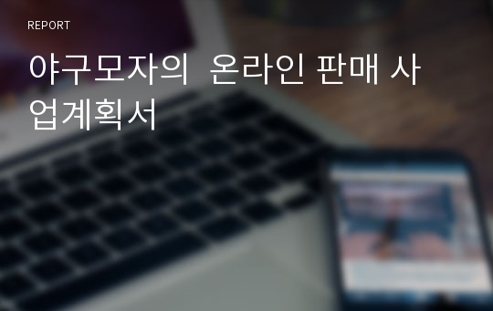 야구모자의  온라인 판매 사업계획서