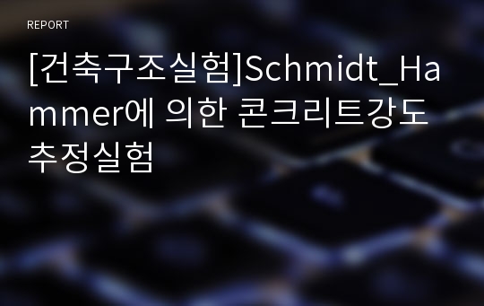 [건축구조실험]Schmidt_Hammer에 의한 콘크리트강도추정실험