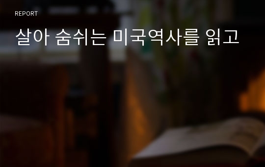 살아 숨쉬는 미국역사를 읽고