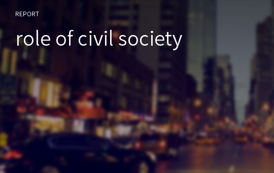 role of civil society