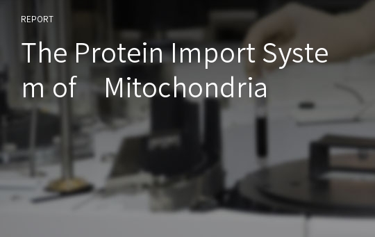 The Protein Import System of　Mitochondria