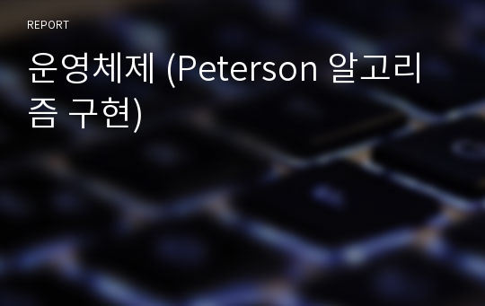 운영체제 (Peterson 알고리즘 구현)