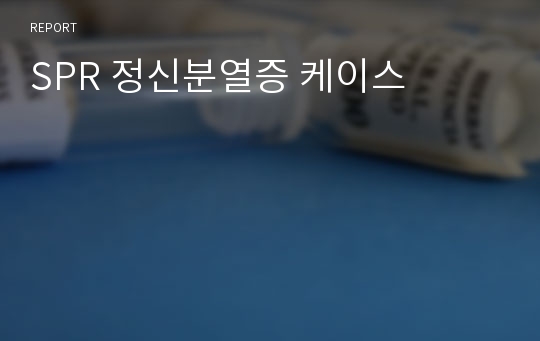 SPR 정신분열증 케이스