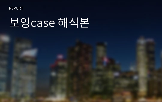 보잉case 해석본