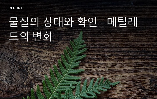 물질의 상태와 확인 - 메틸레드의 변화