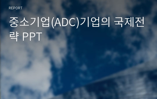 중소기업(ADC)기업의 국제전략 PPT