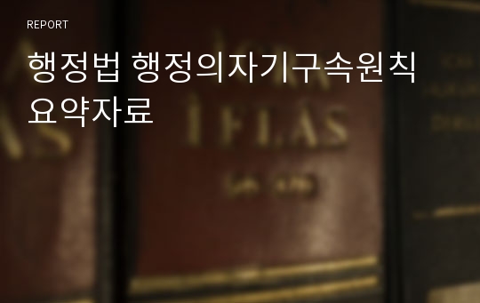 행정법 행정의자기구속원칙 요약자료