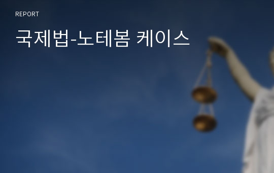 국제법-노테봄 케이스