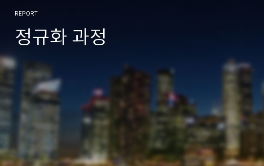 정규화 과정