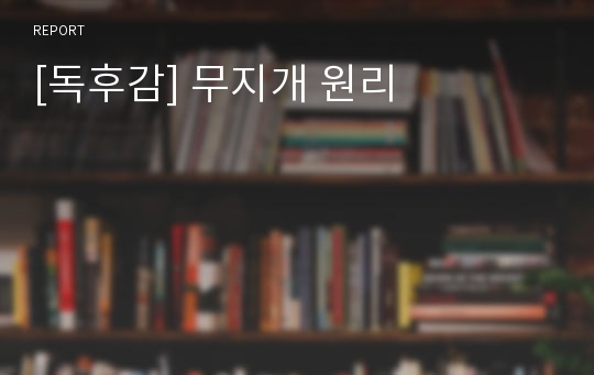 [독후감] 무지개 원리