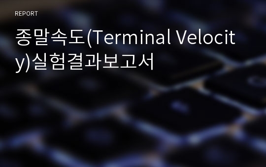 종말속도(Terminal Velocity)실험결과보고서