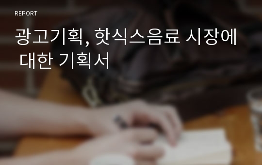 광고기획, 핫식스음료 시장에 대한 기획서