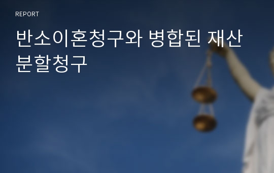 반소이혼청구와 병합된 재산분할청구