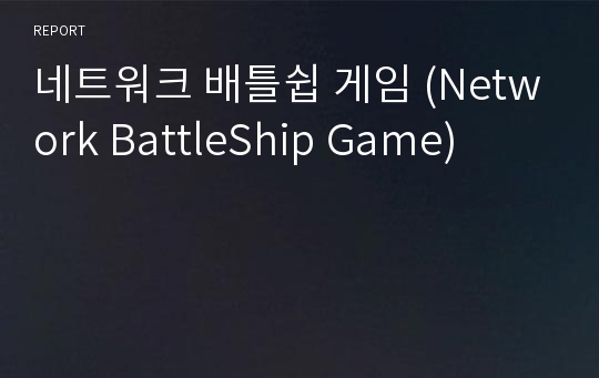 네트워크 배틀쉽 게임 (Network BattleShip Game)